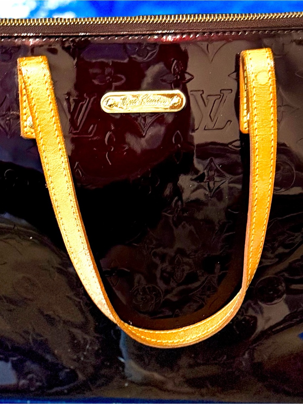 Louis Vuitton Monogram Vernis Bellevue GM Tote Bag Purple EXCELLENT CONDITION